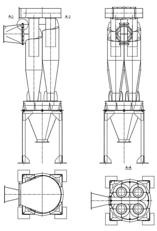 чертеж циклона У21-ББЦ в Каспийске